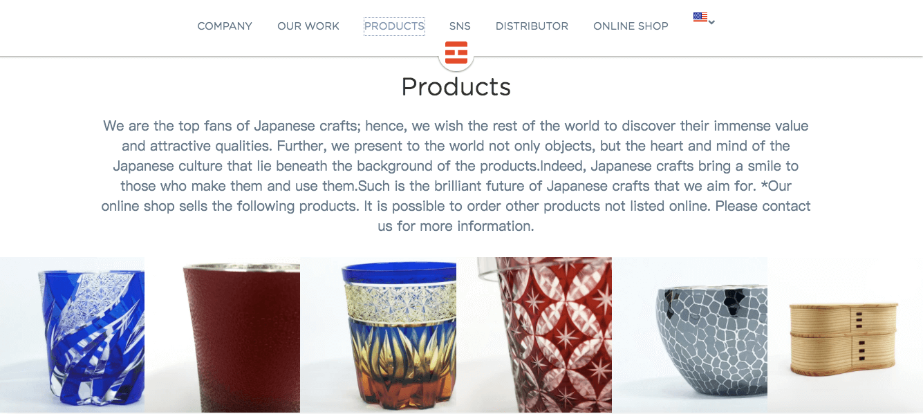 product portfolio of Japanese crafts on a website built on Strikingly product portfolio of Japanese crafts on a website built on Strikingly